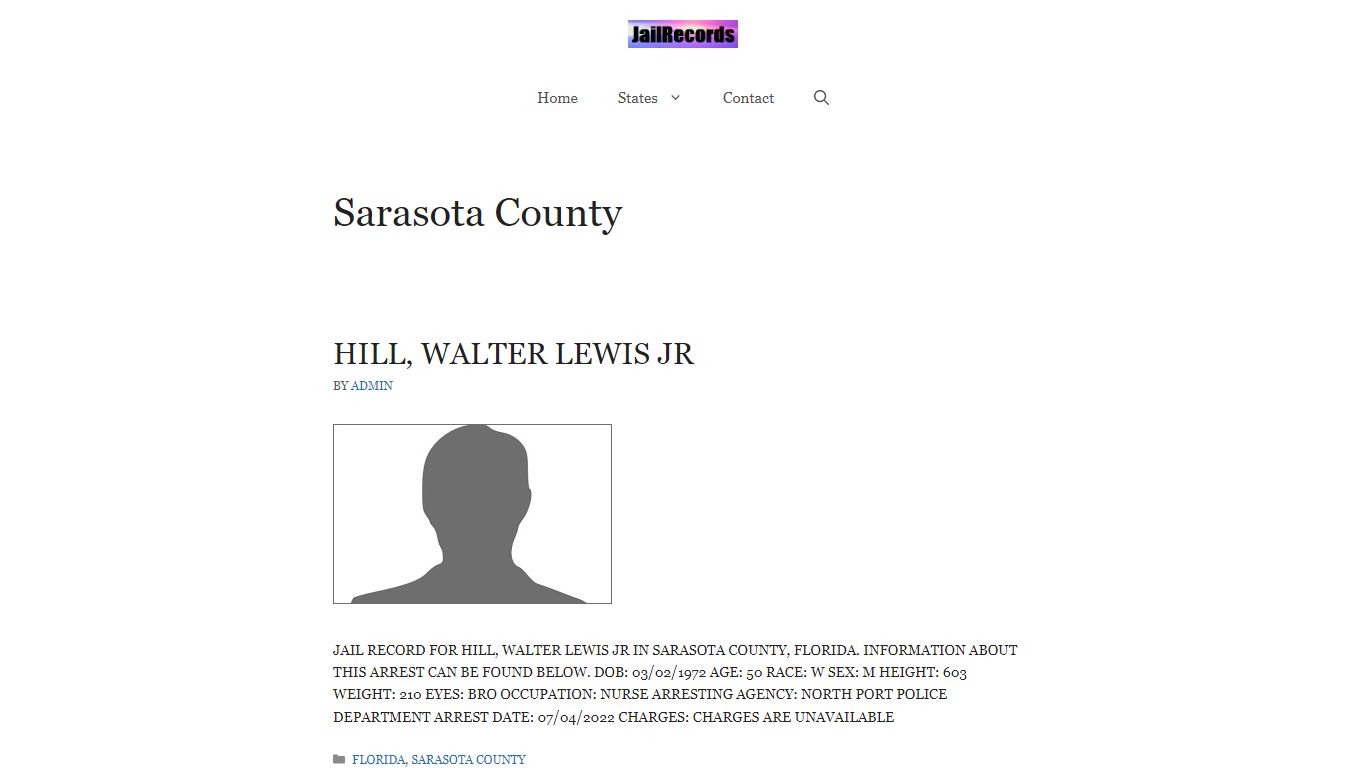 Sarasota County Arrest Records